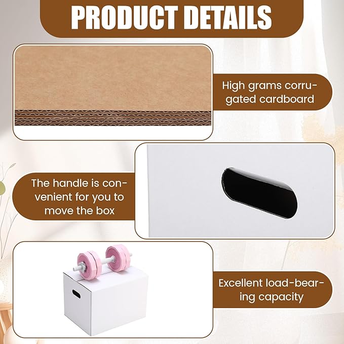 MotiMind 2 Sets Wine Glass Moving Boxes with Divider Kits Kitchen Moving Boxes 15 x 12 x 10 Inches Glassware Packing Box with 18 Foam Pouches for Glasses Packing Supplies
