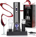 Electric Wine Bottle Opener - NUCOKRS Corkscrew Remover Easy to Use for Wine Lovers Home Kitchen Party Wedding