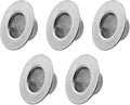5PCS Stainless Steel Wide Rimmed Double Layer Strainer with Edge Cocktail Smoking Filter Accessories 1.89 x 0.98 x 0.78 inches Silver For Fruit Tea Ice Cube Strainer