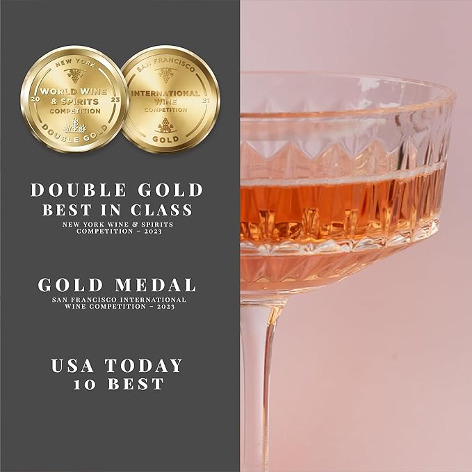 Joyus Non-Alcoholic Sparkling Rose´ Wine, Award Winning Best In Class Dealcoholized Wine, Complex & Dry, Low Sugar & Low Calorie, 750 ml (1 Bottle)