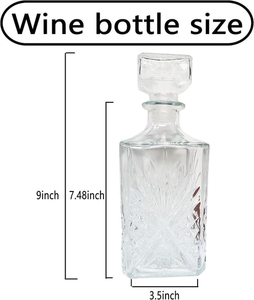 950ML whisky decanter with glass stopper, suitable for Scotch whisky, Baijiu, bourbon whisky, wine and mouthwash (1)