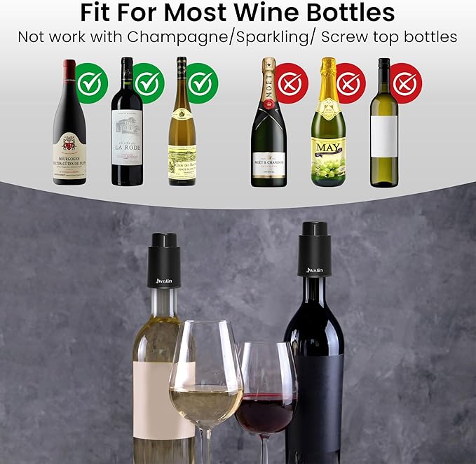 Wine Aerator Pourer & Vacuum Pump Stopper Gift Set – Enhance Flavor, Preserve Freshness, No-Drip Pour, Perfect Wine Accessories Gift for Wine Lovers