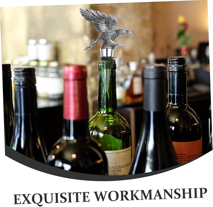 Eagle Wine Bottle Stopper Reusable Metal Wine Sealer Decorative Eagle Head for Home Bar