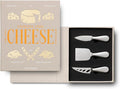 PrintWorks The Essentials Cheese Tools Kit - 3-Piece Stainless Steel Knife Set - Pronged, Chisel & Heart Knives - For Charcuterie Boards - Dishwasher Safe
