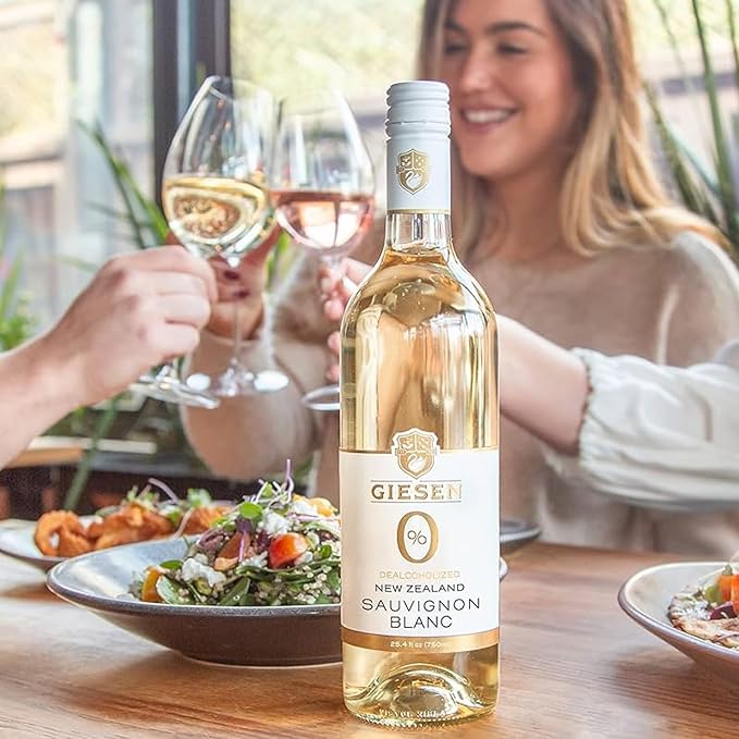 Giesen Non-Alcoholic Wine 6-Pack: Sparkling Brut, Pinot Grigio, Riesling, Sauvignon Blanc, Premium Red, and Rosé - Exceptional Dealcoholized Wine Collection
