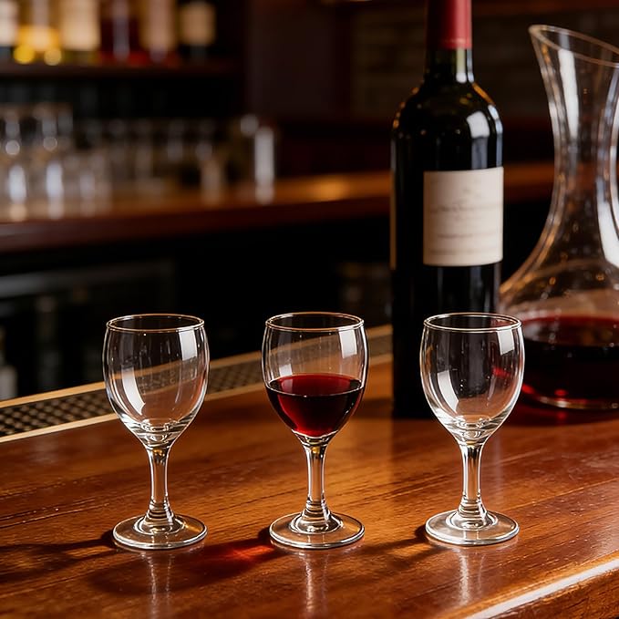 Valeways Shot Glasses, 5oz Mini Wine Glasses Set of 6, Cute Shot Glasses/Great for White and Red Wine/Tasting Glasses/Wine Glass Clear