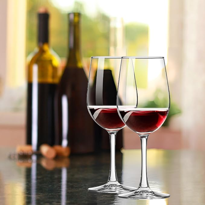 Long Stem Wine Glasses Set of 2, 10 OZ, for Red and White Wine, Perfect for Christmas and Mother's Day