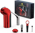 F-Elephant Wine Bottle Opener, Manual Vertical Lever Corkscrew Wine Opener with Foil Cutter, Extra Spiral, Wine Stopper and Pourer for Waiter, Bartender and Home Use
