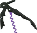 Oenophilia Duo-Lever Professional Waiters Corkscrew - Elixir Black with Violet Spiral Worm