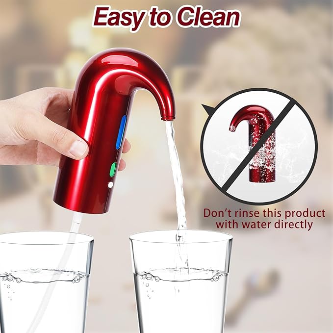 Electric Wine Aerator Pourer Spout - Automatic Wine Pourer with One Touch Button Control - Rechargeable Wine Decanter, Wine Accessories Gifts for Wine Lovers