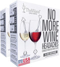 PureWine The Wand Wine Purifier - Red & White Wine Filters for Histamines & Sulfites, Sulfite Remover Sticks, Helps Allergies & Headaches, Gift Accessories for Women & Men - 48 Wands, Silver