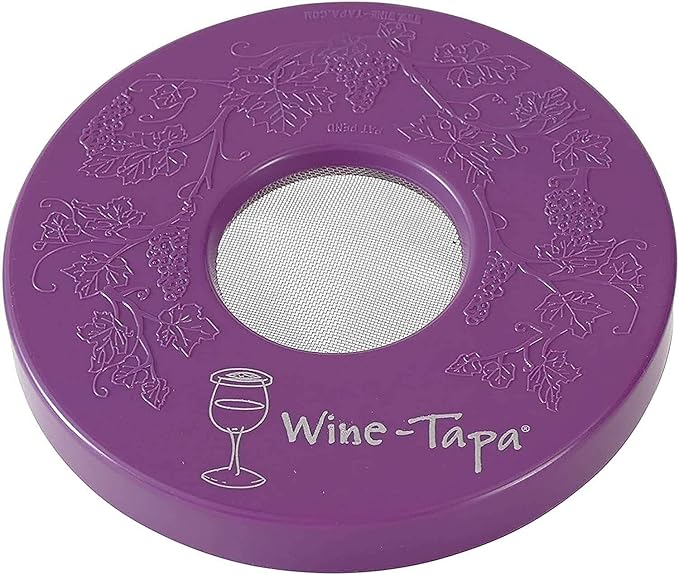 Drinking Glass Covers- Keep Bugs Away from Wine Glasses Outdoors - Use as Cover for Coffee Mugs, Soda Cans, and Drinking Glasses, Set of 4 No Spill Drink Covers (Monaco)