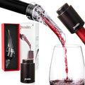 Wine Aerator Pourer & Vacuum Pump Stopper Gift Set – Enhance Flavor, Preserve Freshness, No-Drip Pour, Perfect Wine Accessories Gift for Wine Lovers