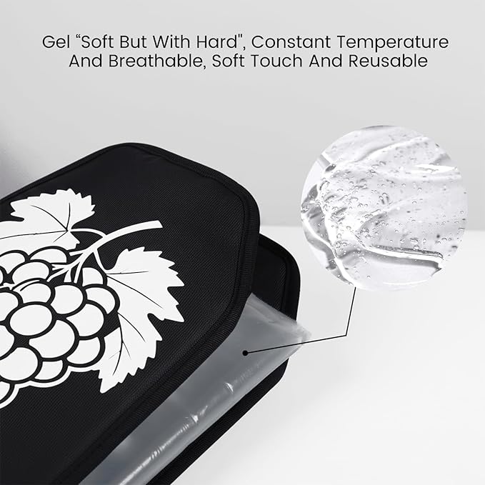 Insulated Wine Bottle Chiller Sleeve, Portable Wine Cooler for Temperature Control (White Grape)
