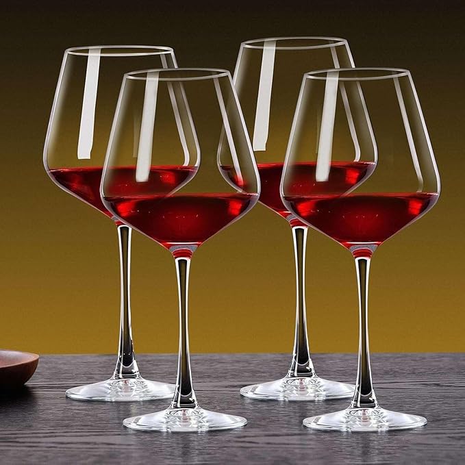 PARACITY Wine Glasses, christmas gift, Clear Glass, Long Stem Wine Glass for Red and White Wine - 10 OZ (Set of 2) (4, 16, Fluid Ounces)