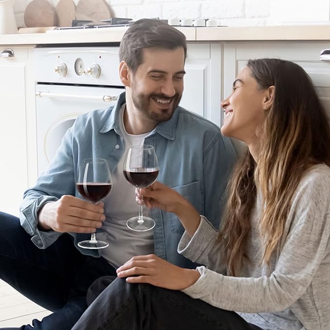 crayline Plastic Wine Glasses Set of 4(15oz) |Unbreakable Wine Glasses with Stem|100% Tritan & BPA Free |Dishwasher Safe| Awesome For Pool, Beach, Travel, Pool, Camping, Beach, Picnic, Everyday Use.