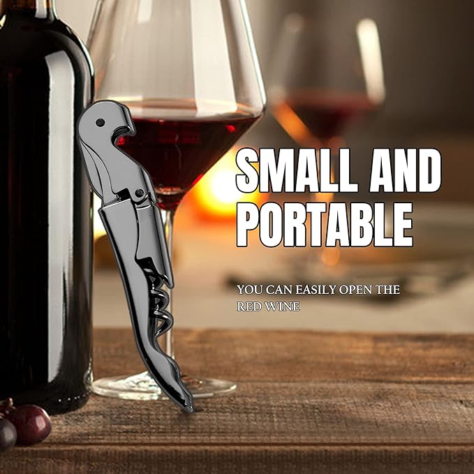 Waiters Corkscrew Professional Wine openers，stainless steel Wine Key,Classic All-in-one Corkscrew, Bottle Opener and Foil Cutter