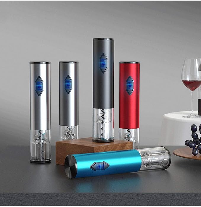 Ulalaza Electric Bottle Openers Automatic Wine Corkscrew Battery Powered Motorized Openers One-click Button Reusable with LED Light For Home Kitchen Party Bar
