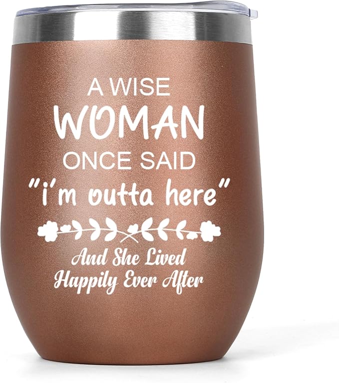 Friendship Gifts Insulated Wine Tumbler with Lid 12oz Graduation Gifts for Best Friends Coworker Birthday Gift for Bestie Sister Useful Tumbler for Birthday Easter Basket Stuffers Graduation Rose Gold