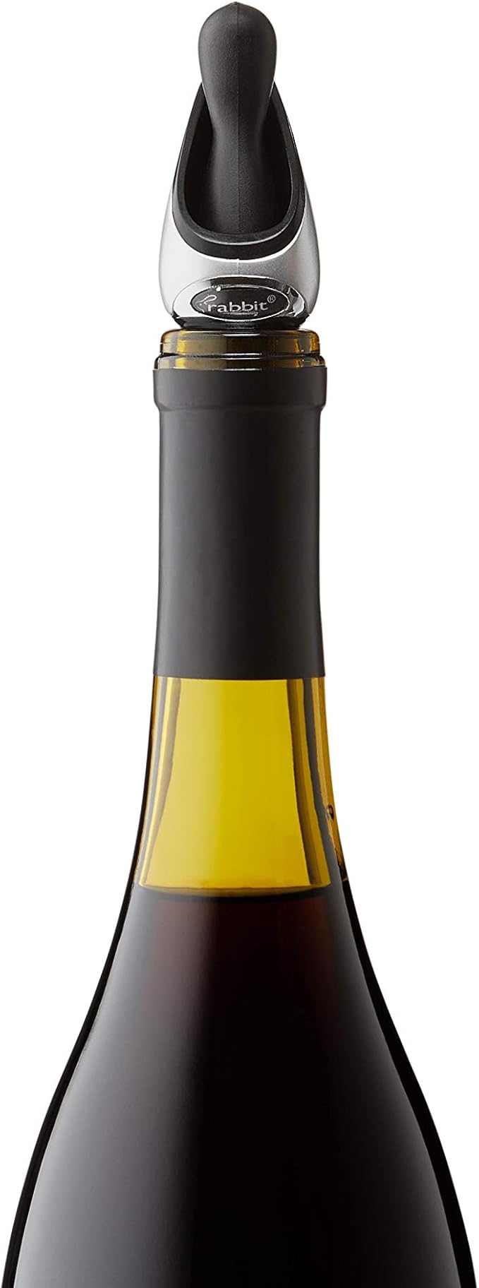 Metrokane Rabbit Wine Pourer with Stopper, Black, W6116N, 1 EA