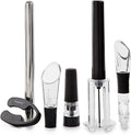BergHOFF 6Pc Air Pressure Wine Opener with Chiller Pourer, Foil Cutter, Aerator Pourer, Vacuum Stopper Great for Gift