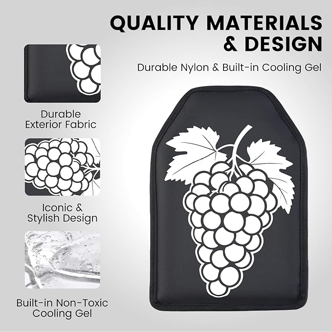 Insulated Wine Bottle Chiller Sleeve, Portable Wine Cooler for Temperature Control (White Grape)