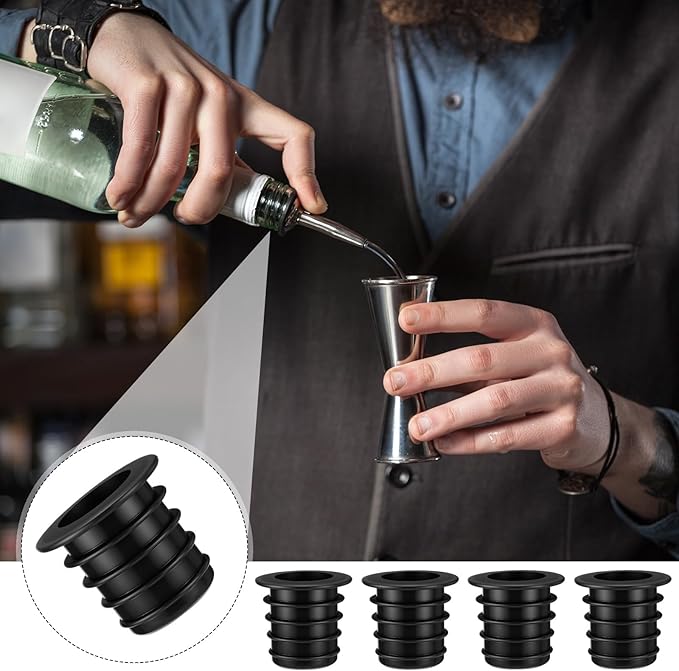 Maxdot 36 Pack Liquor Pourer Adapters for Large Olive Oil Bottles and Liquor Bottles, up to 1inch/25mm Neck Bottle, Converts Regular Size Spout to Large Pouring Spout