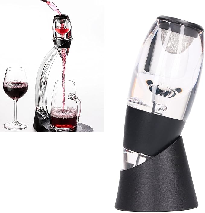 Wine Aerator, Plastic Principle, Mesh Filter, Transparent Body, Wine Lover, for Family and Friends