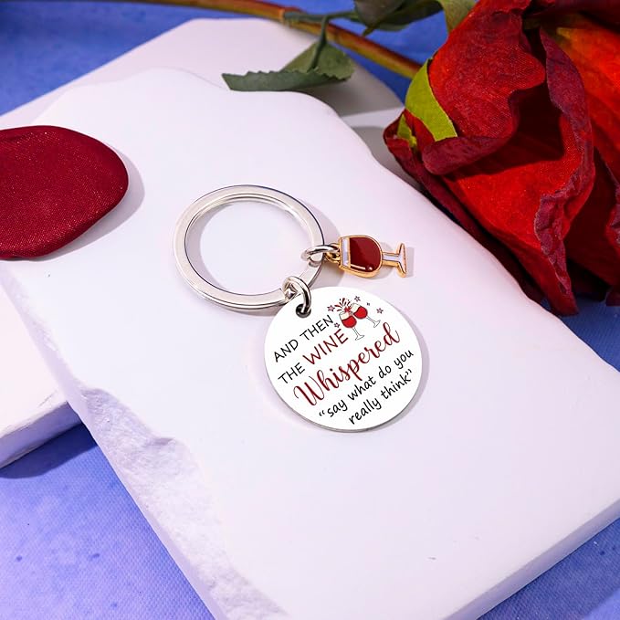 Wine Gifts For Women Men Wine Accessories For Wines Lovers Funny Wines Themed Gifts Funny Keychain Birthday Christmas Gift For Friends Stocking Stuffers For Adult