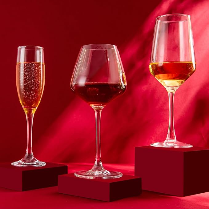 Wine Glasses Set of 4,13.5 oz/400ml Clear Red/White,Wine Glasses for Party, Wedding and Home,Premium Glasses Hand Blown,Long Stem,Daily Use.