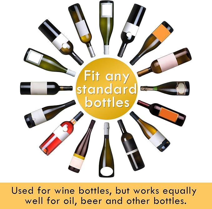 Whaline 8 Pack Funny Silicone Wine Stoppers, Reusable Wines Accessories and Wine Gifts with a Funny Saying for Wines Beer Bottles