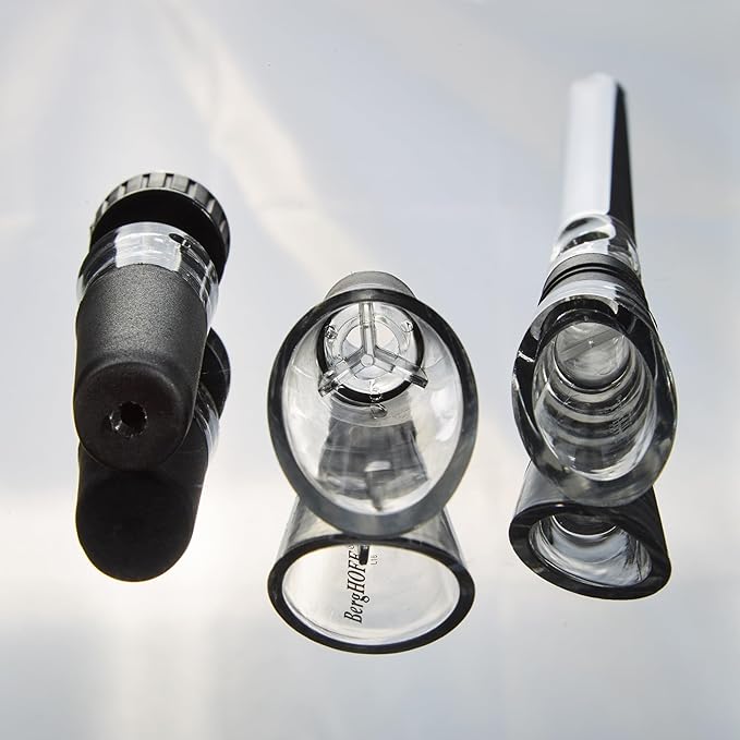 BergHOFF 6Pc Air Pressure Wine Opener with Chiller Pourer, Foil Cutter, Aerator Pourer, Vacuum Stopper Great for Gift