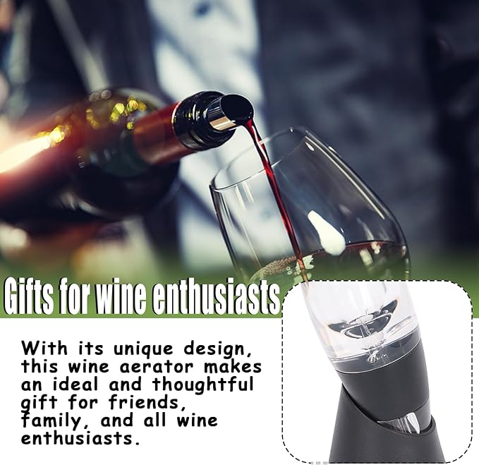 Wine Aerator Plastic Mesh Filter Transparent Design Ideal Gift Enhances Flavors Wine with Smoother Finish Wine Airarator for Wine Lovers and Sommeliers