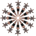 12PCS Valentine's Day Wedding Favors for Guests,Zinc Alloy Decorative Starfish Wine and Beverage Bottle Stoppers Caps Reusable Plug Keep Wine Fresh (12,Bronze Starfish)