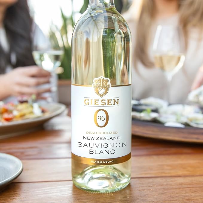 Giesen Non-Alcoholic Sauvignon Blanc - Premium Dealcoholized White Wine from New Zealand | 12 PACK