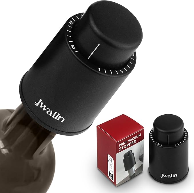 Wine Aerator Pourer & Vacuum Pump Stopper Gift Set – Enhance Flavor, Preserve Freshness, No-Drip Pour, Perfect Wine Accessories Gift for Wine Lovers