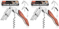 Zulay Kitchen Corkscrew Wine Opener - Premium 420 Stainless Steel & Rosewood Wine Bottle Opener - Double Hinged Opener with Foil Cutter & Cap Remover - Rosewood (Pack of 2)