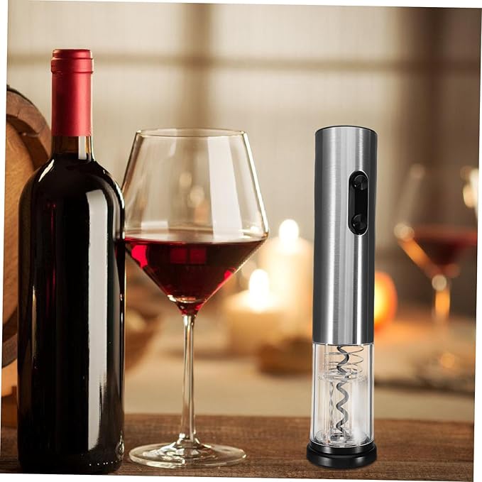 2pcs Automatic Electric Wine Opener Set Battery Powered Corkscrew with Foil Cutter Fast Cork Extraction Portable Wine Accessories for Home Party Wedding Celebration