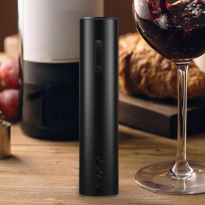 Cordless Electric Corkscrew – Rechargeable Champagne Opener Wine Tool | Sleek Auto Cork Remover for Bottles, Effortless Wine Opening Gadget for Entertaining, Dinner, Restaurants, Modern Home Bar