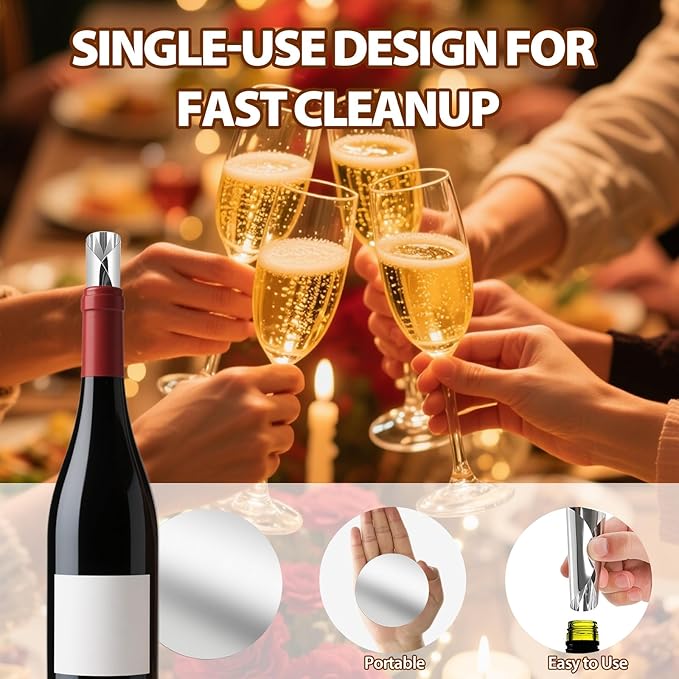 50Pcs Wine Pourer Discs, 3 Inch Disposable Anti-Drip Silver Pour Spouts for Liquor Bottles, Single-Use Design Prevents Flavor Mixing