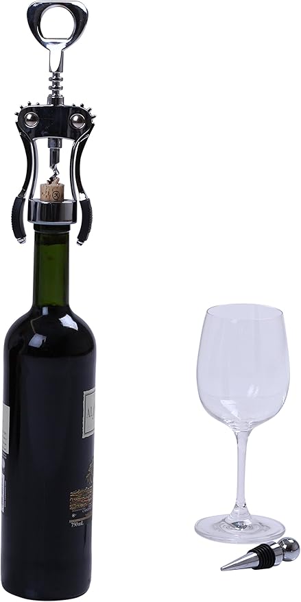 Premium Corkscrew and Wine Stopper Set