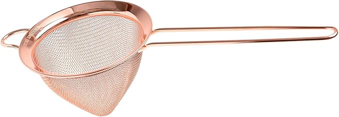 Cocktail Kingdom CoCo Strainer, Ultra Premium Mesh Cocktail Cone Strainer - Copper-Plated