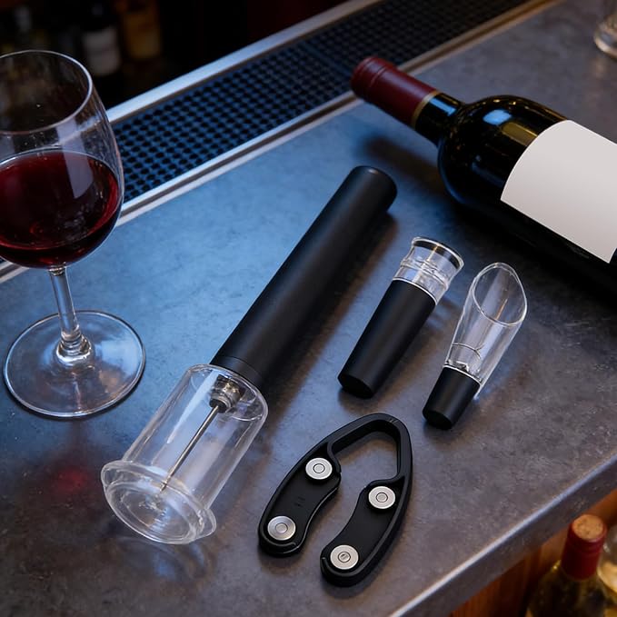 Manual Aerator Corkscrew, Effortless Cork Remover for Old Bottles with Air Pump, Lightweight 124g Construction with Ergonomic Grip, Handheld Camping Kitchen Equipment, Versatile Wedding Gift, Compact