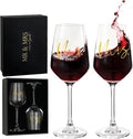 AW BRIDAL Mr and Mrs Wine Glasses Set of 2 for Engagement Bridal Shower, Wedding Gifts for Newlywed Couples 2026, Personalized Anniversary Wine Glass Gift Basket for Bride Groom and Fiance Fiancee