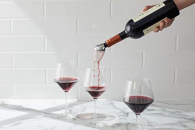 Houdini Aerator & Pourer Wine Aerator, 6 inches, Stainless (W9112) (Pack of 8)