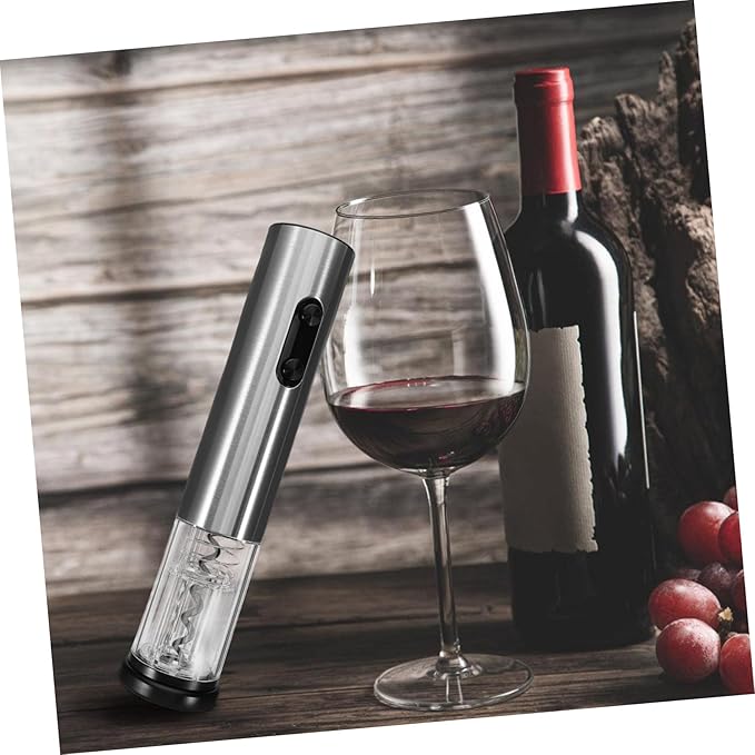 2pcs Automatic Electric Wine Opener Set Battery Powered Corkscrew with Foil Cutter Fast Cork Extraction Portable Wine Accessories for Home Party Wedding Celebration