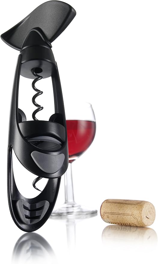 Vacu Vin Twister Corkscrew – Easy-Turn Wine Opener with Comfortable Grip – Removes Corks Smoothly in One Motion – Manual Corkscrew for Natural & Synthetic Corks – Durable & Ergonomic Design