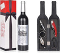 Solaris Wine Accessories Gift Set, 5-Piece Deluxe Corkscrew Opener with Elegant Accessories Box - Perfect Party Gift for Wine Lovers, Elegant Gift for Her