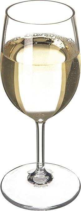 Carlisle FoodService Products Alibi Wine Glass for Restaurants, Catering, Kitchens, Plastic, 8 Ounces, Clear