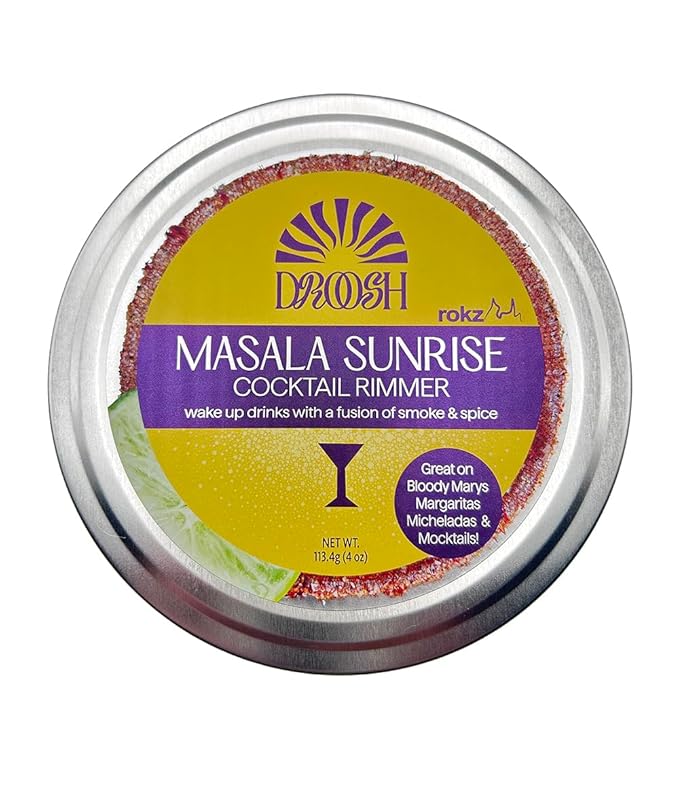 Masala Sunrise Cocktail Rimmer – Indian Inspired Drink Garnish with Turmeric, Citrus & Smoked Spice Blend – Perfect for Margaritas, Bloody Marys, Micheladas & Mocktails
